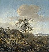 Jan Wijnants Landscape with a hunter and other figures. Spain oil painting artist